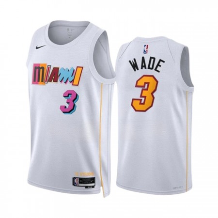 Dres Miami Heat Dwyane Wade 3 Nike 2022-23 City Edition Bijela Swingman